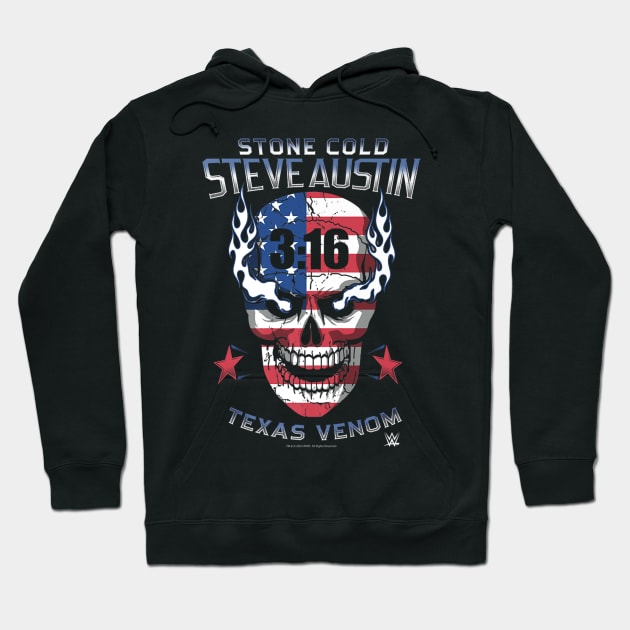 Stone Cold Steve Austin 316 Texas Venom Americana Skull Hoodie by Holman